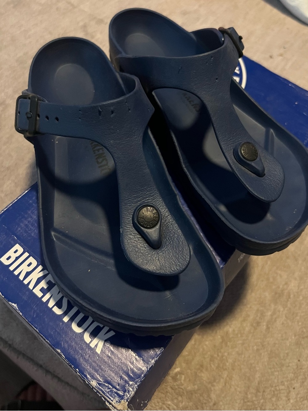 Birkenstock Kids Gizeh EVA Thong Sandals - Dark Blue